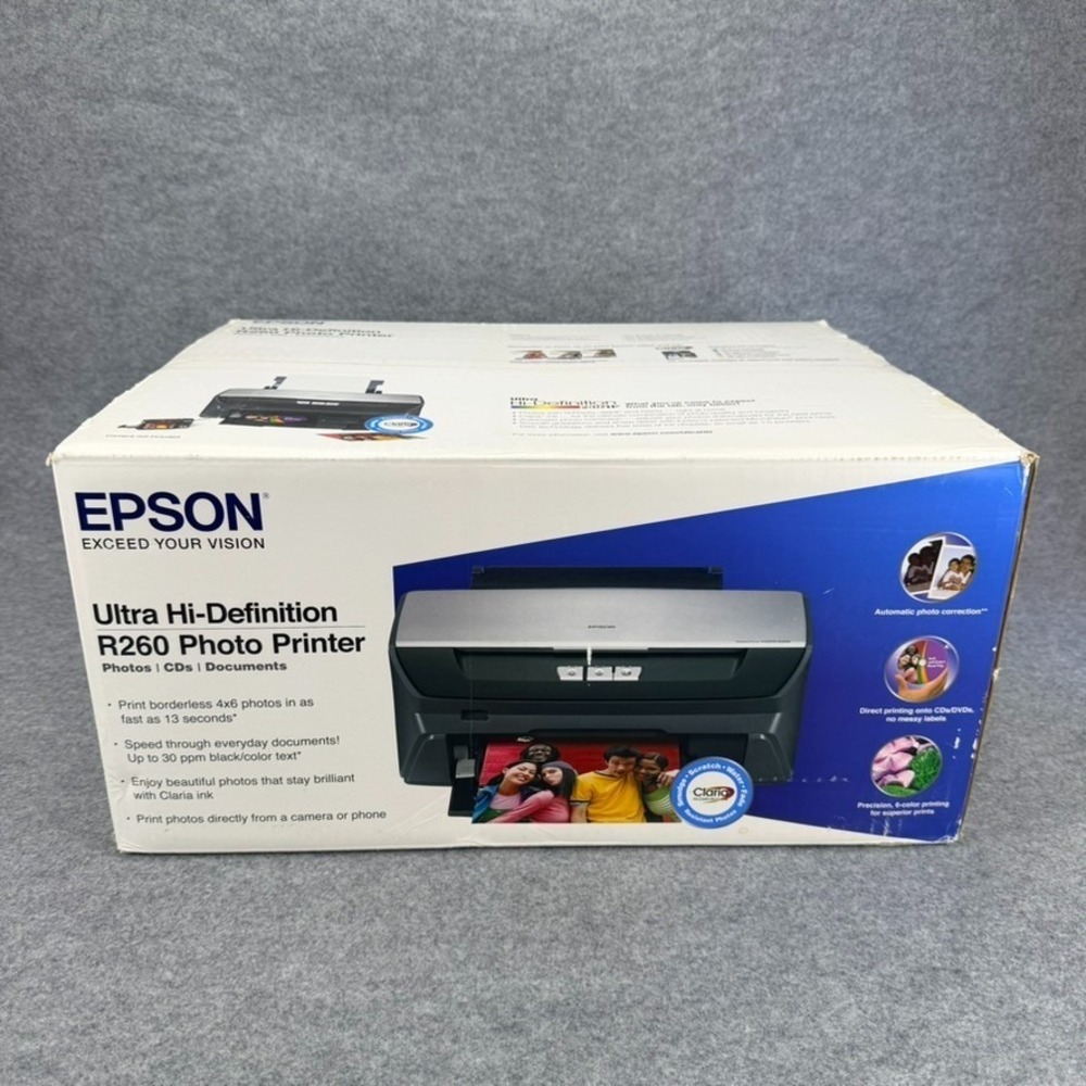 Epson Stylus Photo R260 Ultra Hi-Definition Inkjet Photo Printer Factory Sealed